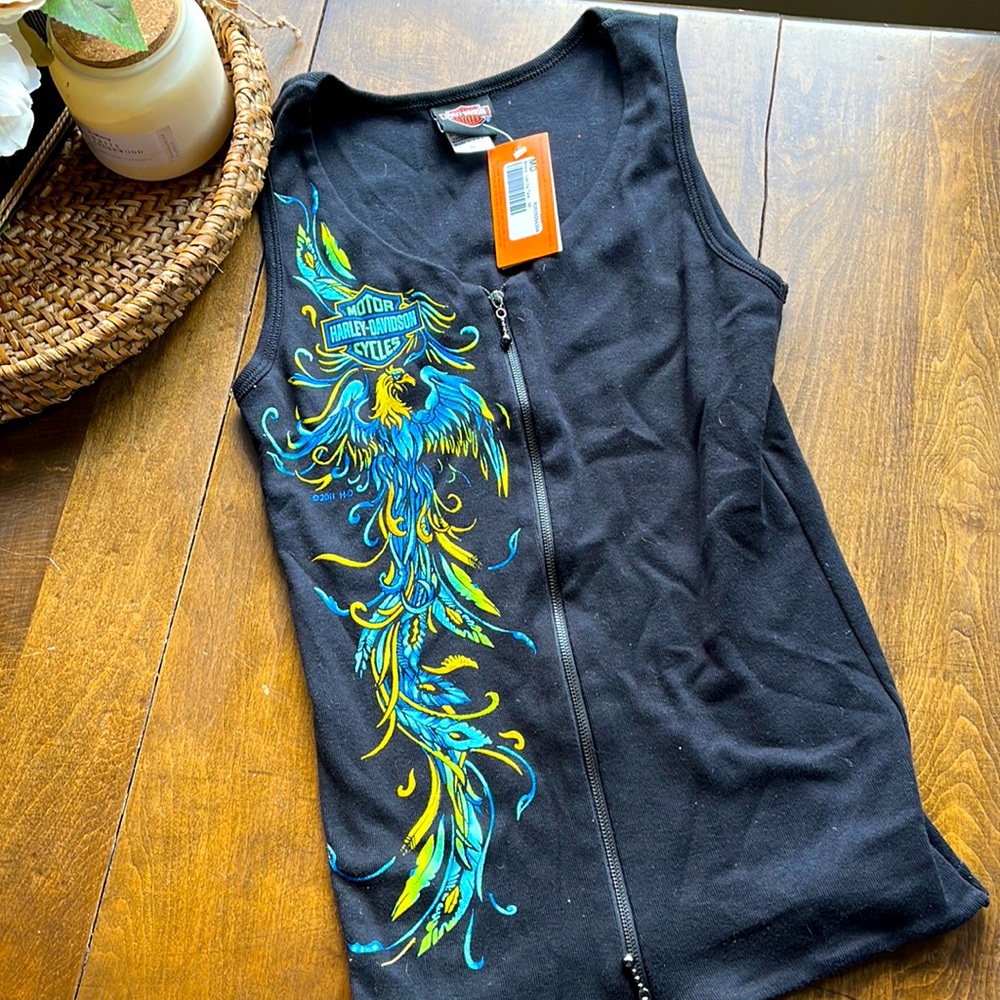 Harley Davidson zip up tank